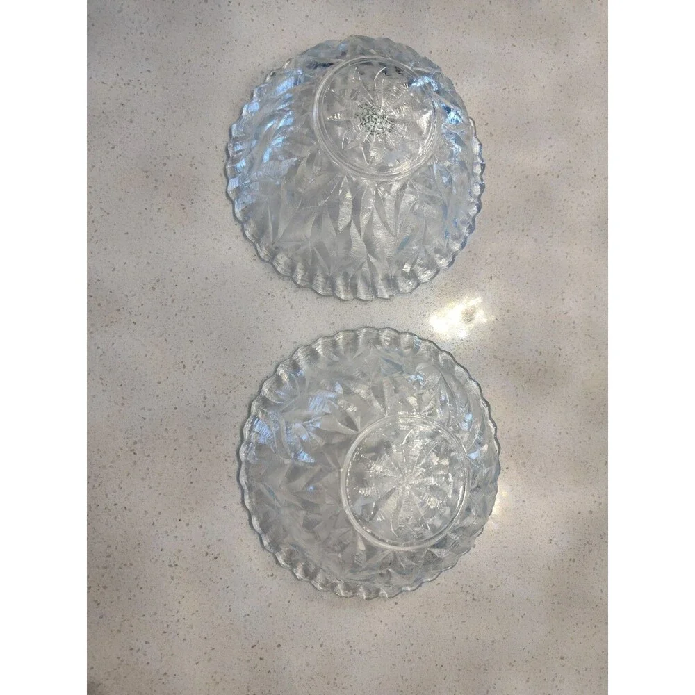 Williams Sonoma Grande Cuisine 2 Cut Glass Bowls Madein Hungary 6